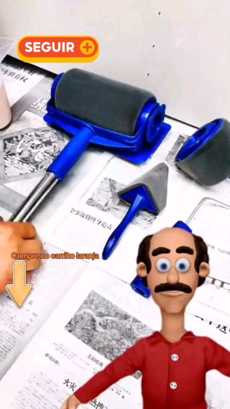 Rolo de Pintura Com Reservatório Para Pintura Sem Sujeira 😉 #rolo #rolodepintura #pintor #reforma #tinta #construcao