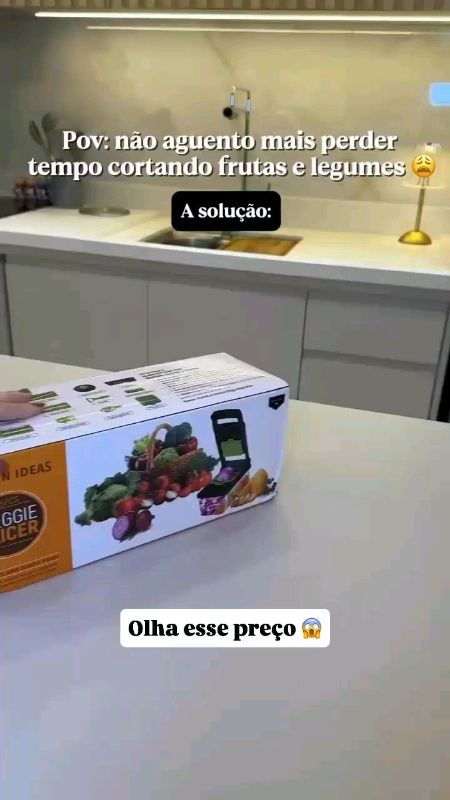Cortador  de Alimentos super versátil #picador #cortador