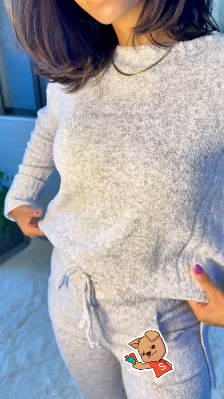 Look inverno feminino confortável e elegante, conjunto tricô mousse com ótimo acabamento #modachic #conjuntomousse #modainverno#