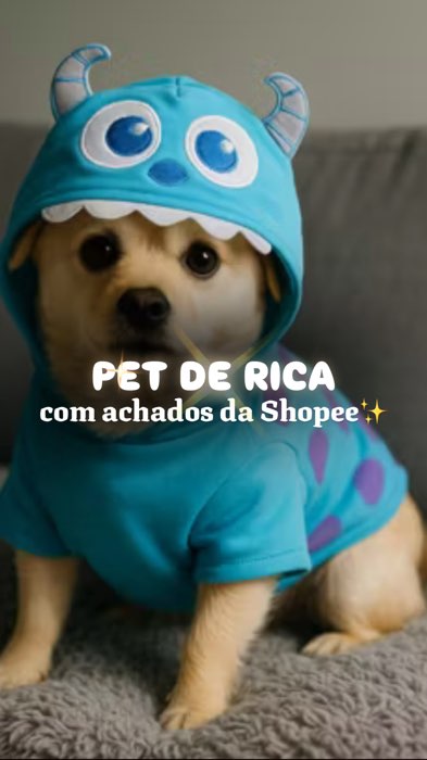 Clica em COMPRAR COM CUPOM ou na SACOLINHA LARANJA e garanta essa oferta!🛍️Roupa de Pet Cachorro Cães Fantasia Temática Capuz Unissex 🐶✨