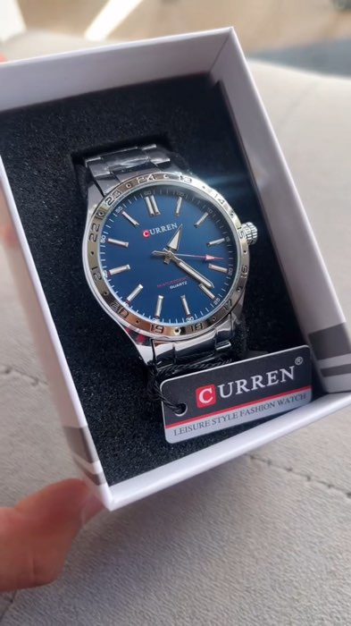￼CURREN 8452 Relógio De Quartzo Masculino Casual Estilo Empresarial Suave Pulseira De Aço Maduro À Prova D'água Pulso #relogio #masculino #casual