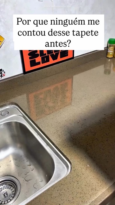 Tapete Escorredor de pia torneira silicone louça cozinha #cozinha