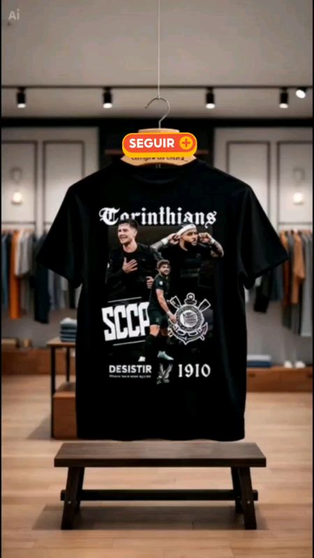 camisa do Corinthians estampada🤍🖤🦅  #timao #CORINTIAS #camisadocorintias #camisadetime #shopee #shoppevideo #viral #elegante #confortável