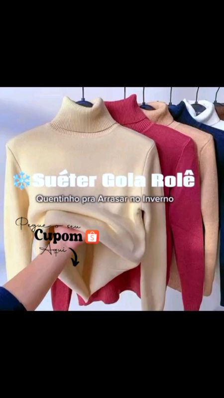 suéter grosso feminino #sueterfeminino #sueter #blusapelinho #cacharrel #blusagrossa #blusafeminina #blusainverno #blusapelo
