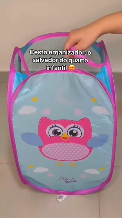 Cesto organizador infantil dobrável brinquedos ou roupas #organizador #roupas #brinquedos #cestobrinquedo #cestoinfantil #quartoinfantil