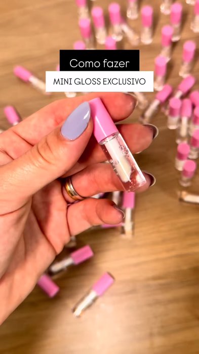 Kit 150 Mini Retoque de Batom Mimo Cliente Maquiadora Embalagem Gloss Brilho Labial Atendimento #minibatom #gloss #batom #mino #mimoparacliente