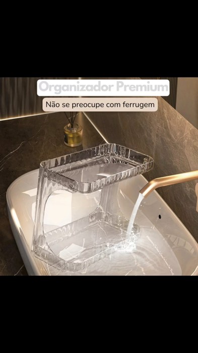 Prateleira Organizador Diamante Acrílico Porta Maquiagem Suporte Multiuso De Mesa. #prateleira #organizador #acrilico #quarto #banheiro