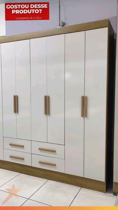 ✨️Guarda Roupas Casal 8 Portas 4 Gavetas Freijó/Off White Flórida Moval.#guardaroupa #casal #8portas#4gavetas#freijó #off#white#florida#blackfriday