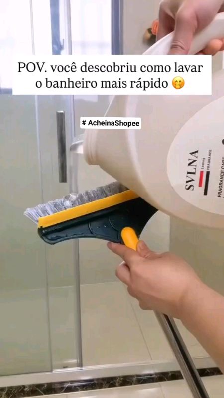 #AcheinaShopee essa Escova 3 Em 1 Vassoura Rodo Gap Limpeza Esfregão Mop Limpa tudo