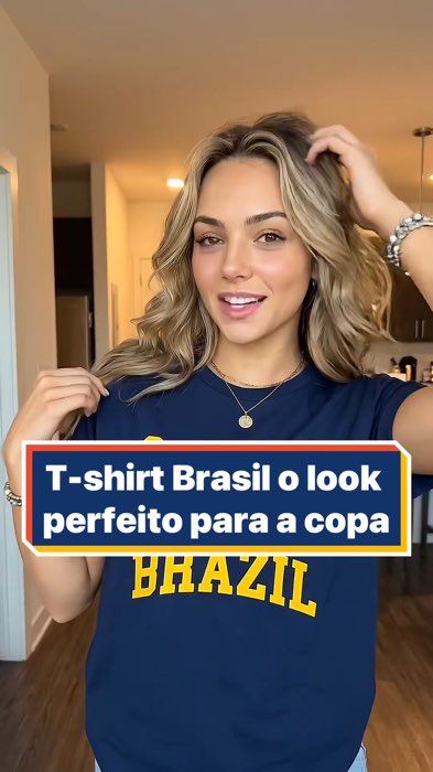 T-shirt feminina Brasil! O look perfeito para a copa 🏆 #copa #brasil #Hexa #blusa