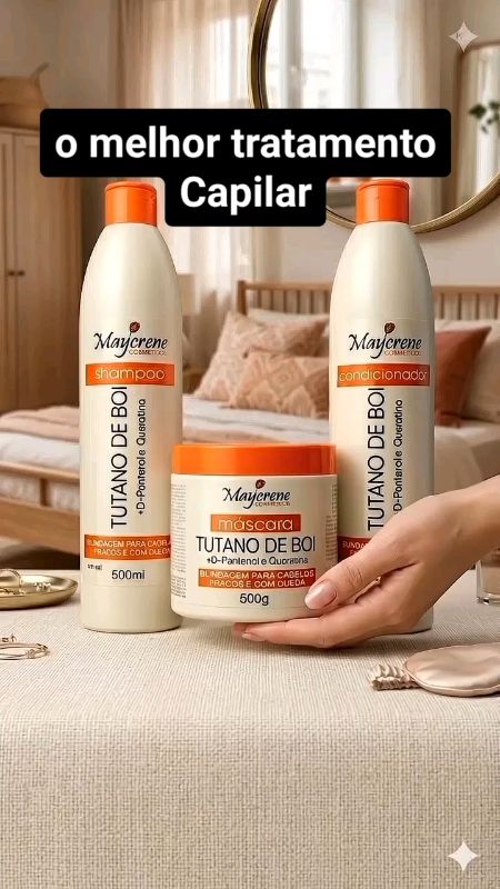kit Tutano de Boi Maycrene#beleza#tratamentocapilar#cabelos#cabeloquebrado