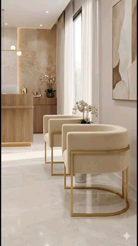Kit Com Duas Poltronas Decorativa #PoltronaBaseMetal #poltronaluxo #poltronarecepcao #Poltronaconsultorio