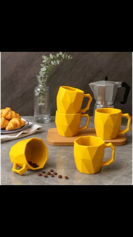 Canequinha Xicara de Café Cerâmica Louça Lisa 120ml Cores Variadas #canequinha #xicara #ceramica #cafe