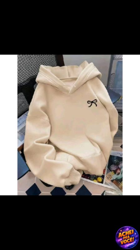 Moletom Feminino com Capuz e Bolso Canguru Lacinho #moletom #feminino #moletomcomcapuz #Moletomcombolso #moletomfeminino #blusa #frio #moda #feminina