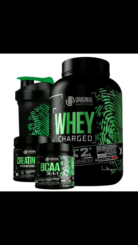 Kit Whey Protein Charged Original + Bcccaa + Creatina + Shaker - Melhor custo benefício #whey #protein #creatina #shopee #shopeevideo #vendas #shopee
