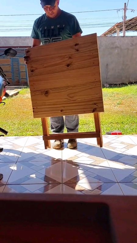Mesa dobrável de madeira pinus #mesa