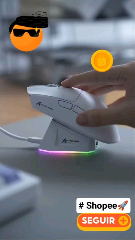 Mouse Gamer sem fio Bluetooth, PREÇO ÓTIMO NA SHOPEE🖲️#mouse#gamer#bluetooth🛜