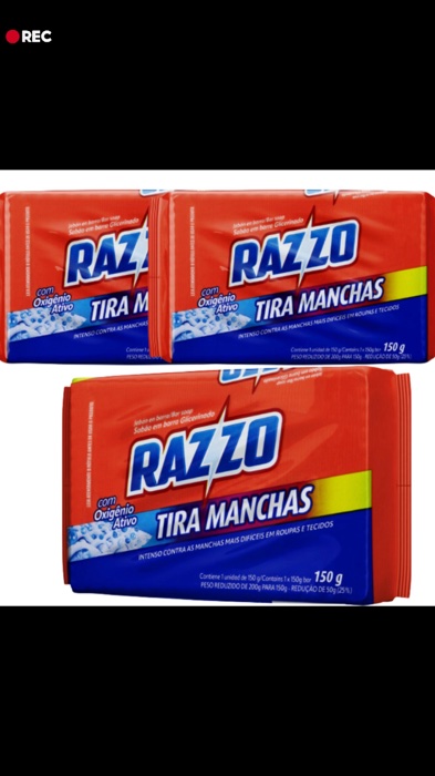 ￼Kit 3 Sabão Razzo Tira Manchas 150g Cada #sabao #limpeza #kit #tiramanchas #tendencia #lavanderia
