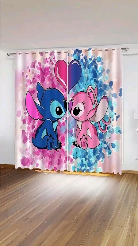 CORTINA DO STITCH Infantil Disney 2,45 x 1,45 Lilo e stitch #stitch #disney #quarto #cortina #fofo #kawaii #geek #liloestitch