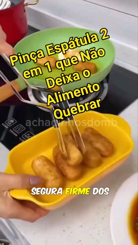 Pinça Espátula 2 em 1 que Não Deixa o Alimento Quebrar #espatula #espatuladupla  #utencilio #cozinha #utenciliosdecozinha #pegador