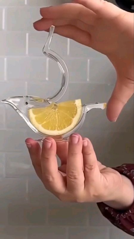 Espremedor De Limão Manual Acrílico Frutas Transparente Para Cozinha Doméstica #espremedor #espremedordelimão #cozinha