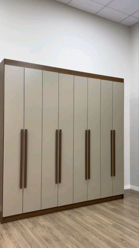 Guarda-Roupa Casal 8 Portas Batentes Rustic/Crema/Rustic Venus Madesa #guardaroupa