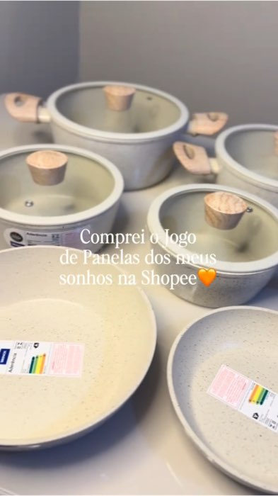 Jogo de Panelas Brinox Antiaderente Ceramic Life Sirius Vanilla - 6 Peças #panela #jogodepanelas #jogobrinox #panelasceramica #nanoceramica #Ceramic