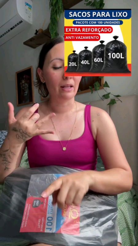 Saco de lixo reforçado diversos tamanhos #sacodelixo #sacoplastico #sacodelixoreforcado #sacodelixopreto
