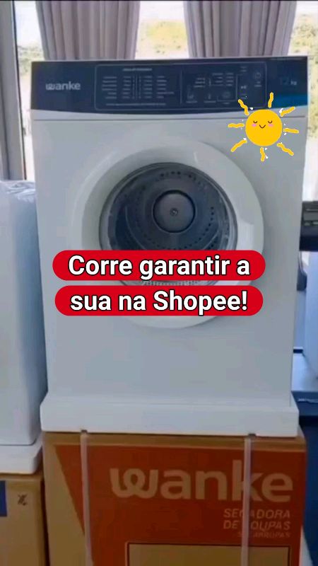 Cabe muita roupa e funciona super bem!#shopee #shopeebrasil #promoção #secadora #eletrodomésticos #rotinadecasa #donadecasa #dicas #oferta #achadinhos