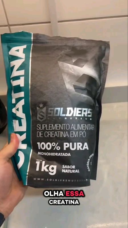 Creatina Monohidratada 1kg 100% Pura Importada Soldiers Nutrition Suplemento Performance Muscular Força #creatina #creatinapura #creatinasoldiers