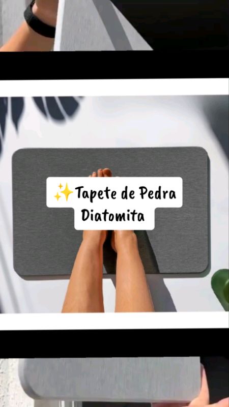 Tapete de pedra diatomita para banheiro #tapetedebanho #pedradiatomita #tapetepedra #banheirolimpo  #SecagemRapida  #achadinhosshopee #shopeevideo