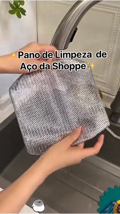 Nunca mais sofra pra limpar panela 😱 esse pano de aço da Shopee deixa tudo brilhando rápido #shopee #dicasdecasa #limpeza #achadinhos #viral