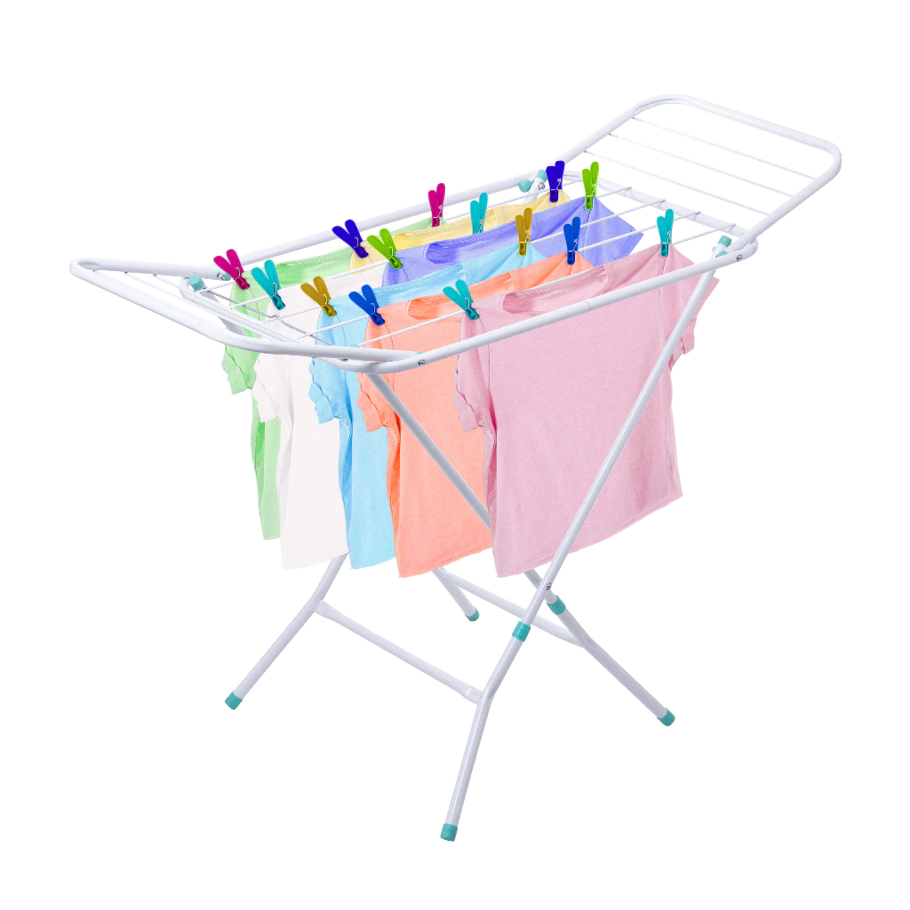 Varal De Chão Portátil Dobrável Aço