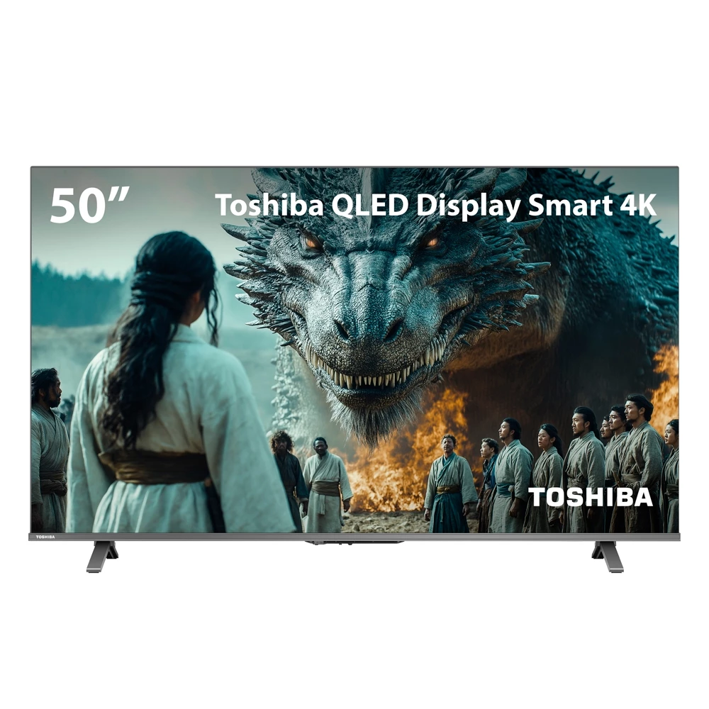 Smart TV QLED 50 4K Toshiba 50C450NS Google TV 3 HDMI 2 USB Wi-Fi -  TB059E