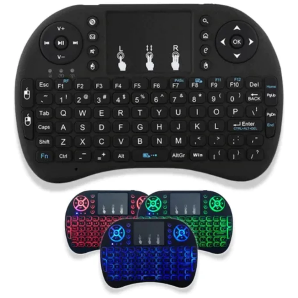 Kit Mini Teclado Controle Sem Fio Para Smart Tv Tv Box Portátil Ergonômico Multiuso