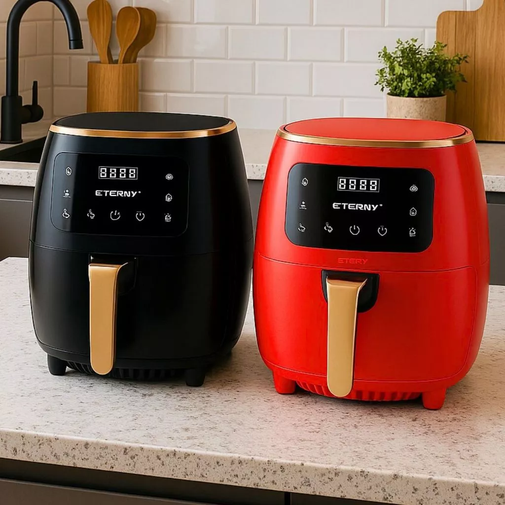 Fritadeira Elétrica Air Fryer Cesto Quadrado 4L ou 4,5L Eterny 1100W Eletrodoméstico Multifuncional