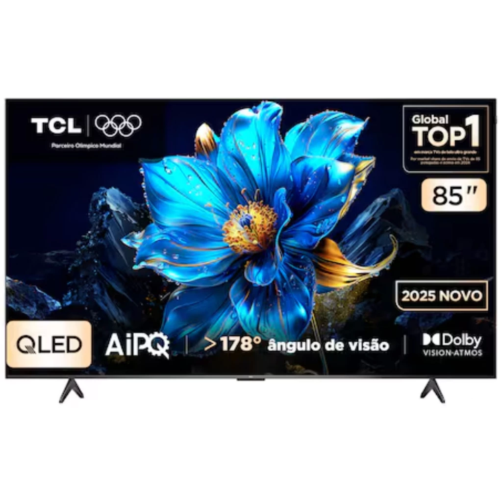 Smart TV 85" TCL 85P7K 4K QLED UHD 60Hz HDR10+ 60Hz Sistema Operacional Google TV