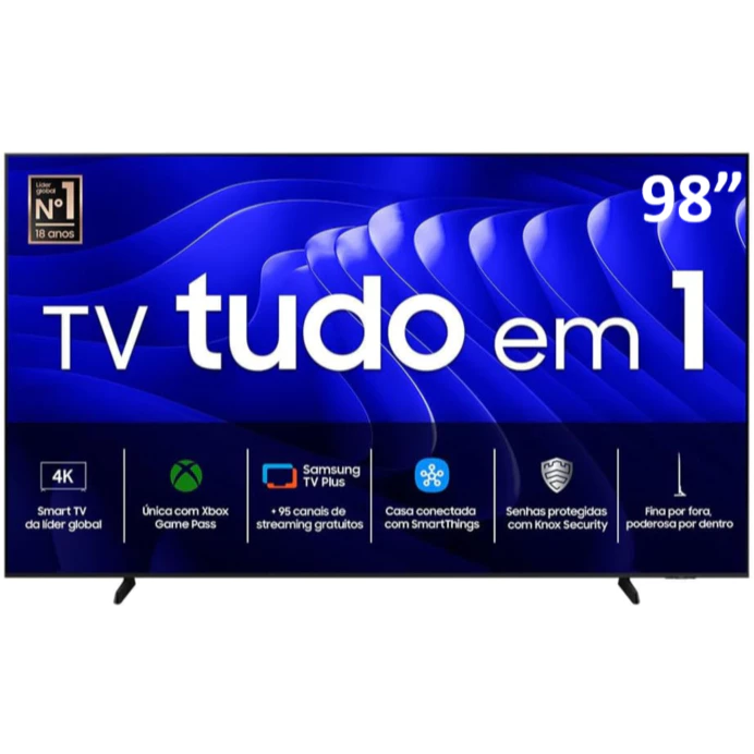 Smart TV Samsung Super Big 98" Crystal 4K UHD Wi-Fi Tizen - UN98DU9000GXZD