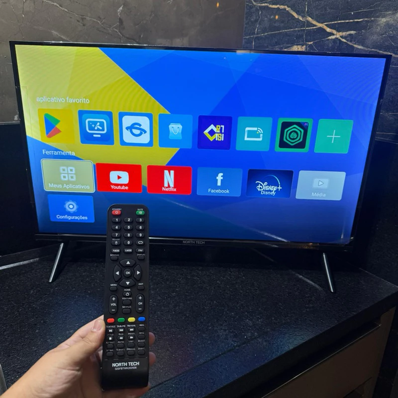 TV 32 polegadas Smart North Tech RÁPIDA E COMPLETA /Bluetooh / YouTube / HDMI / Netflix / Play Store / Wifi outros