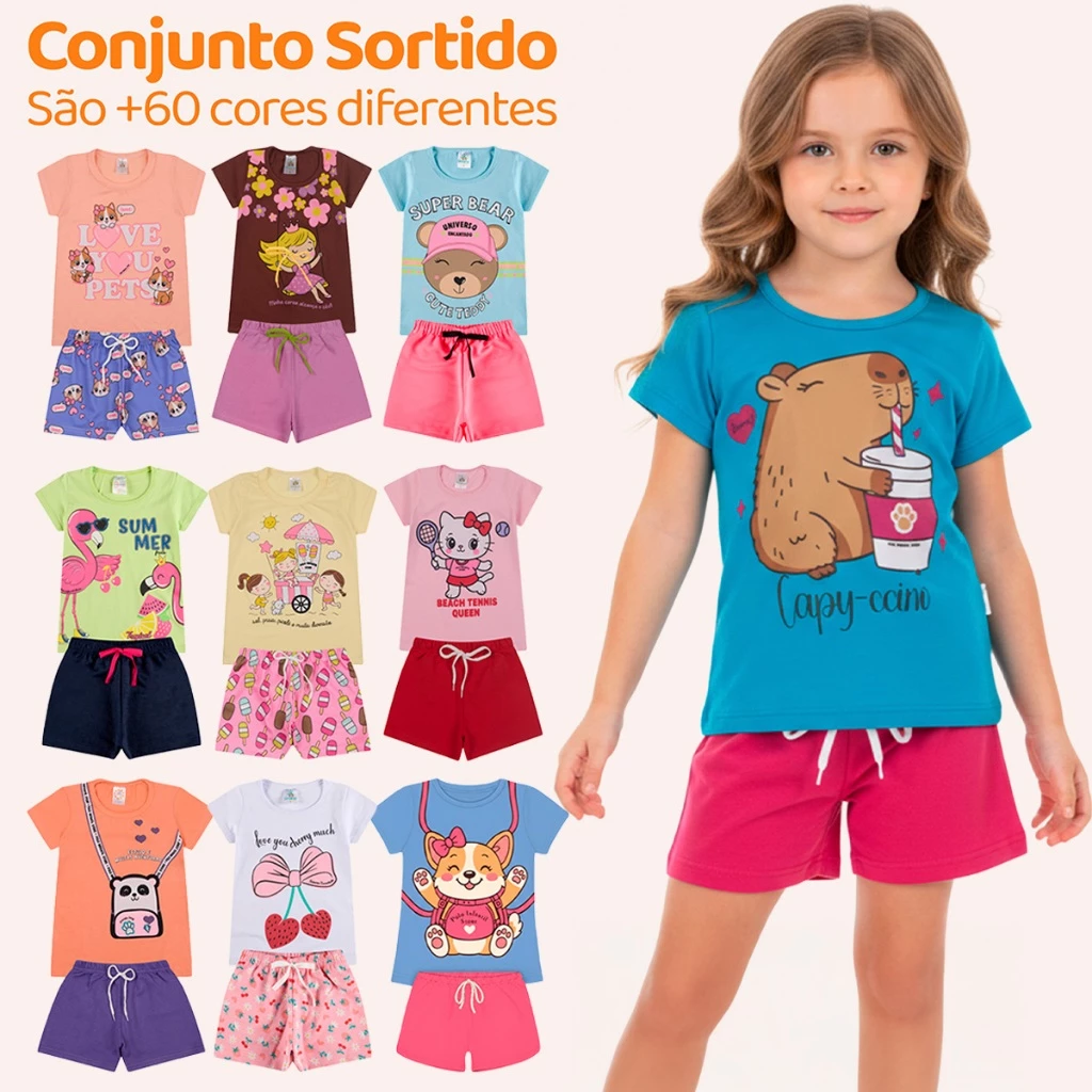 Kit Sortido Roupas Infantil Menina