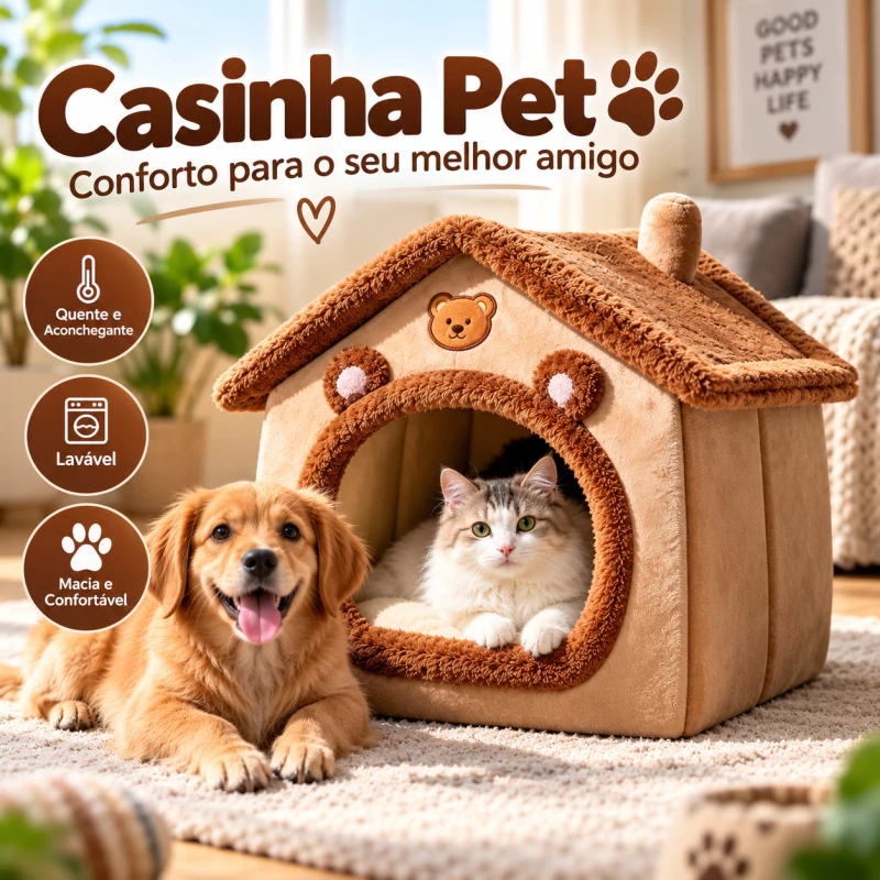 Casinha Pet para Cães e Gatos
