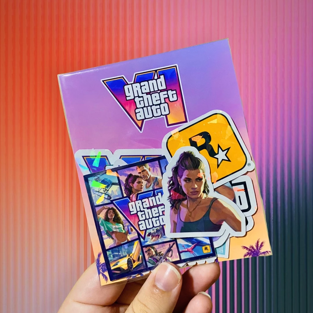 Kit 16 adesivos GTA 6