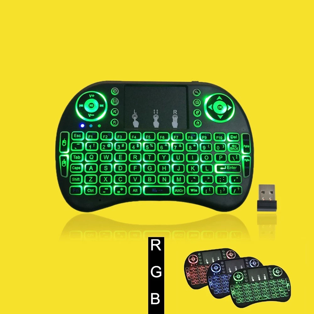 Mini Teclado Controle Sem Fio Para Smart Tv Tv Box Pc