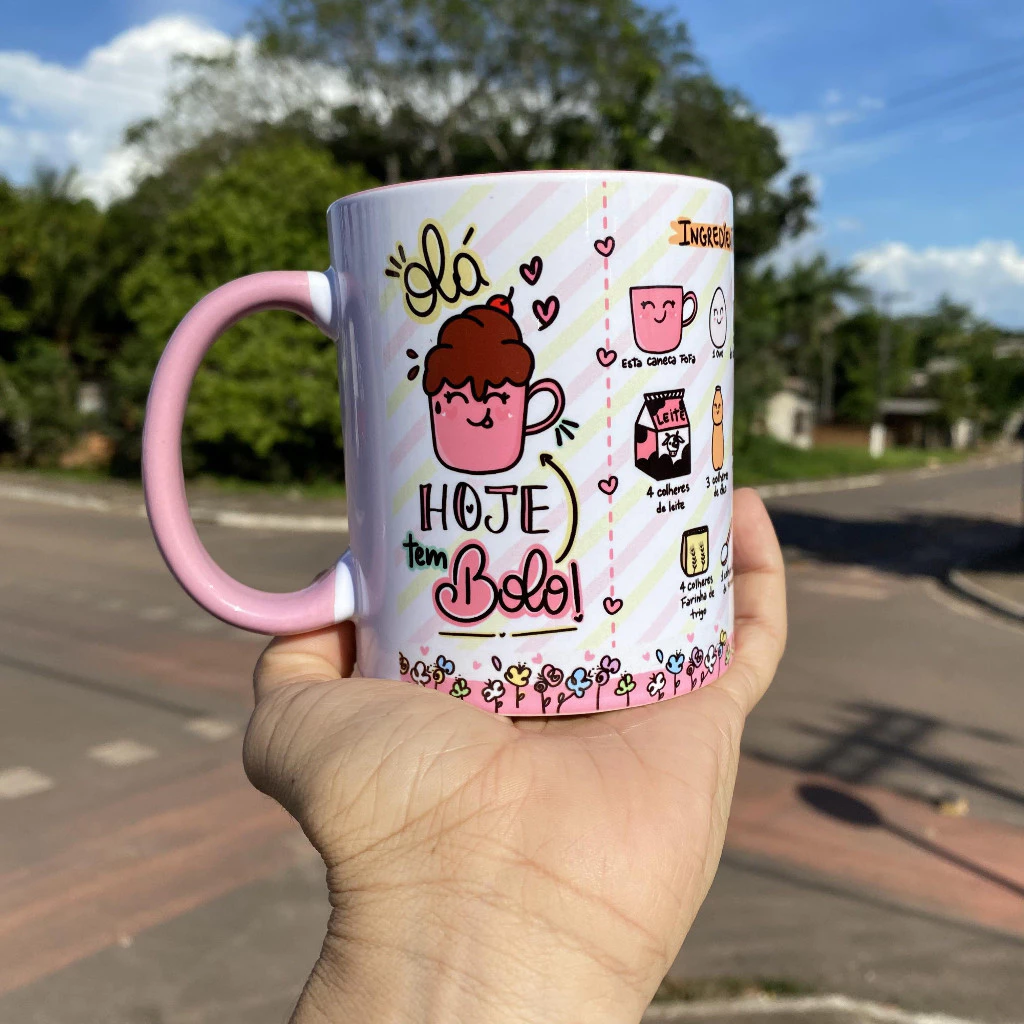 Caneca Personalizada com receita de bolo Caneca Personalizada com receita de bolo
