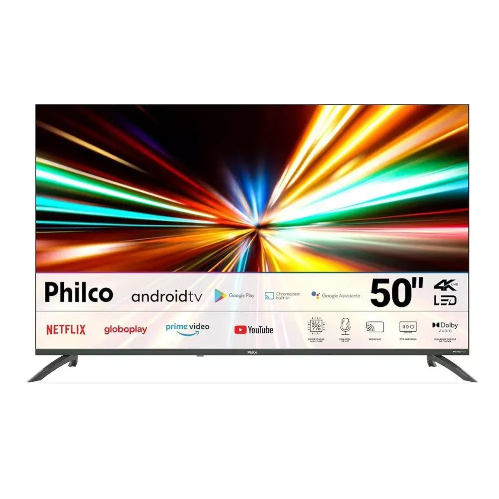 Smart TV 50" Philco 4K LED Android Dolby Audio P50EAA
