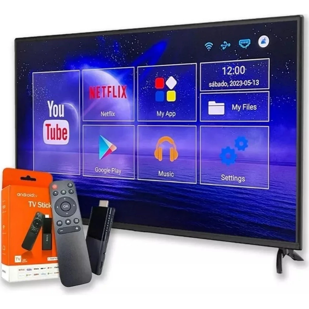 TV Stick Android 13.1 4K Ultra HD Dolby Digital - Transforme Sua TV em Smart com Wi-Fi